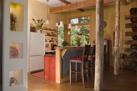muebl de cocina rustico en madera simple